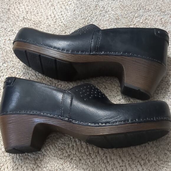 Dansko Women's Mavis Black Leather Dress Clog Pump size 40 - Picture 7 of 9
